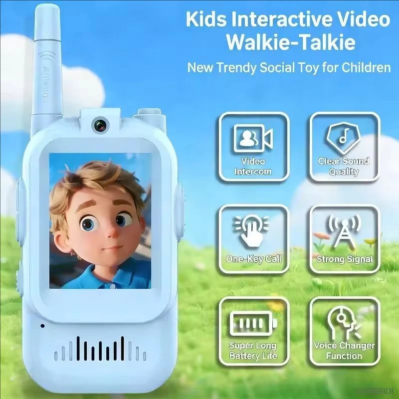 Talkies-walkies vidéo pour enfants – Lot de 2, écran 2 pouces, rechargeables - photo 2