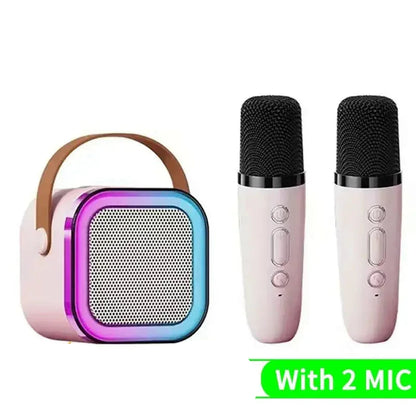 Mini Machine Karaoké Bluetooth avec Micro Sans Fil – Haut-Parleur LED Portable