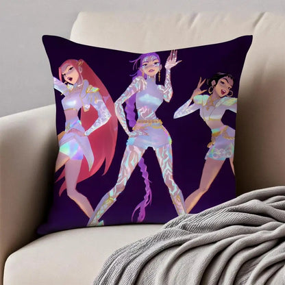 Housse de Coussin Style Anime Coloré Pop