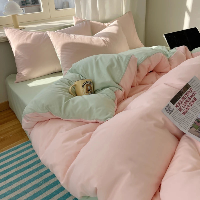 Ensemble de literie Colorful 100% Set 4pcs