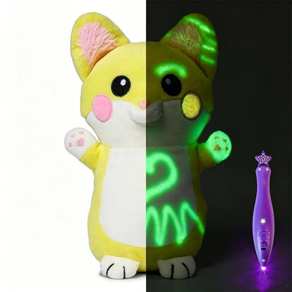 Peluche Lumineuse à Dessiner – Compagnon Doux avec Stylo UV Effaçable