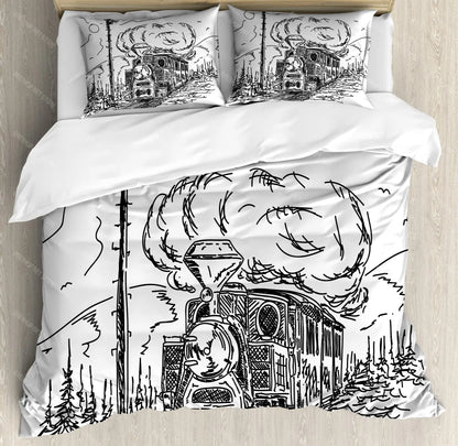 Ensemble de literie Locomotive/Train