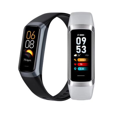 Montre intelligente fitness C60 avec écran couleur affichant les statistiques de santé et activités sportives.