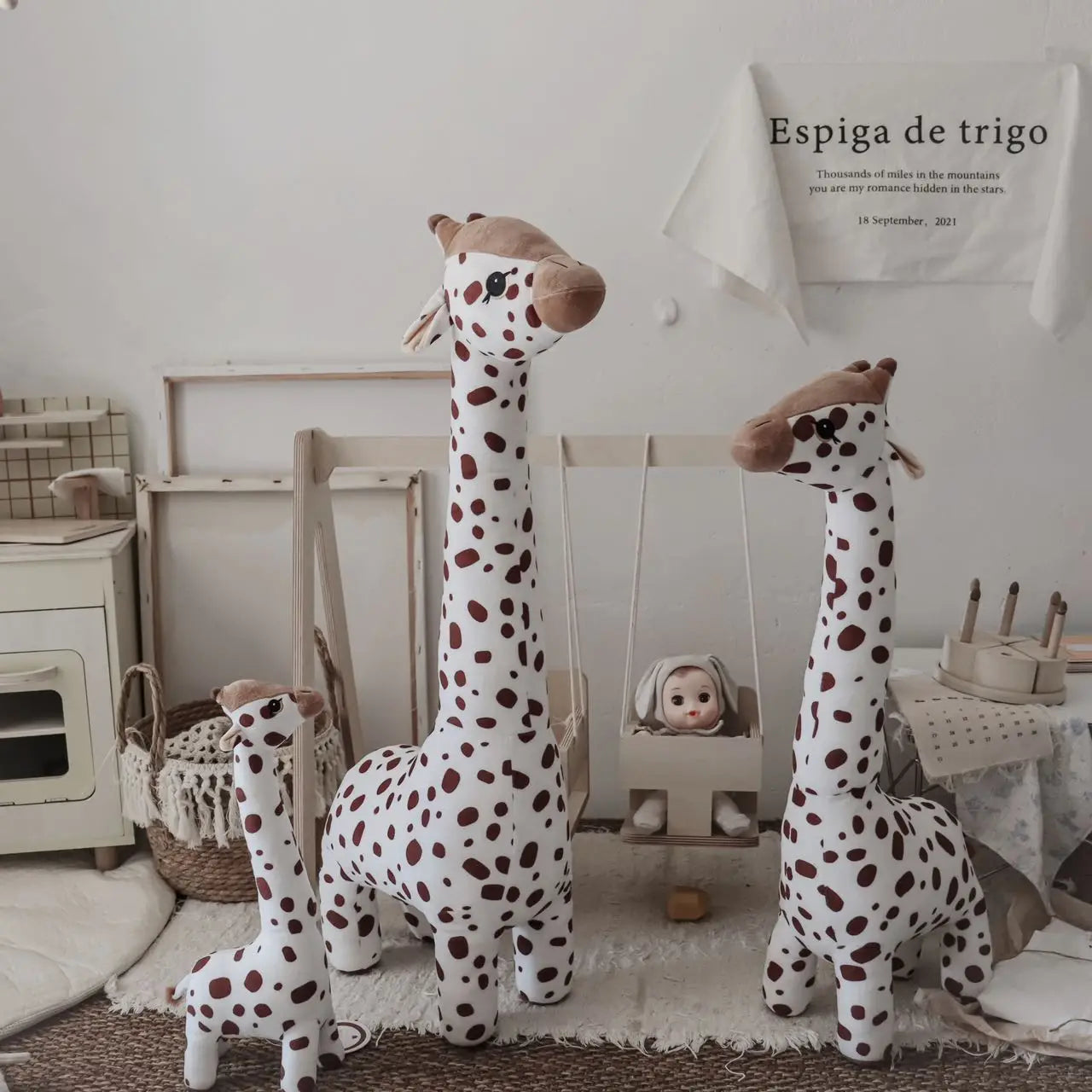 Peluche Girafe Géante – Compagnon Doux et Décoratif