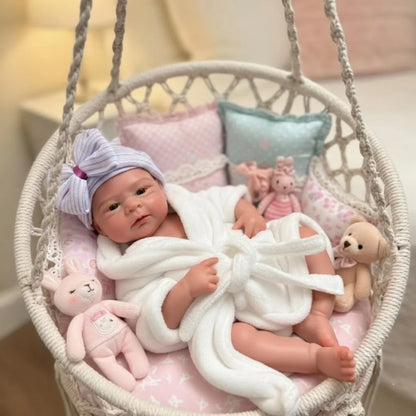 Reborn Boy Doll Leo 45 cm Soft Silicone – Handmade Realistic Reborn Baby