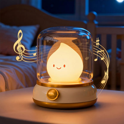 Veilleuse Bougie LED Sans Flamme – Lampe de Nuit Apaisante avec Bruit Blanc et Intensité Réglable