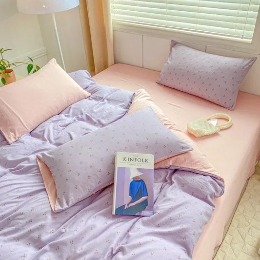 Cute Cherry Mauve Bedding Set