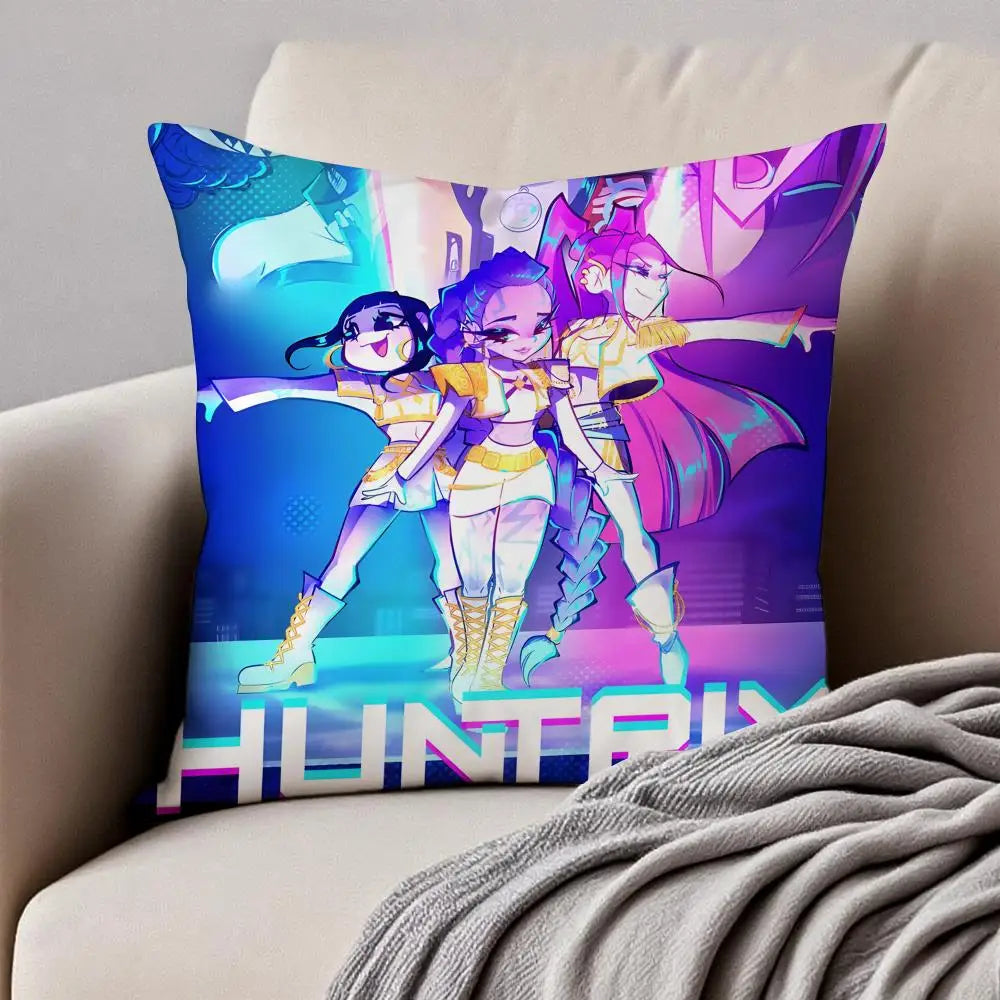 Housse de Coussin Style Anime Coloré Pop