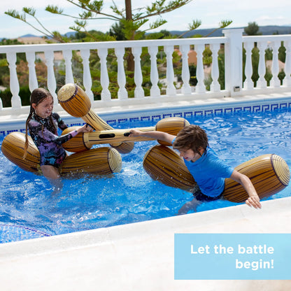 Bouée Combat Gonflable avec Rames – Jeu de Piscine Amusant 2 Joueurs