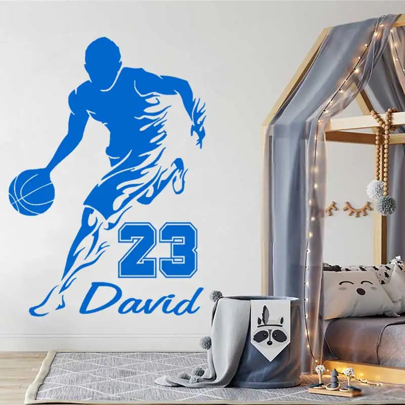 Autocollant mural Personnalisable Basketball 3