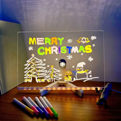 Tableau LED Effaçable pour Enfants – Planche à Dessin Lumineuse avec Stylos Colorés