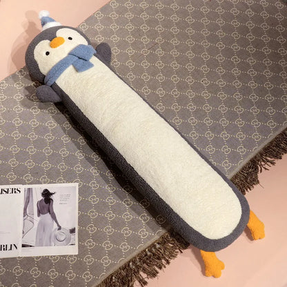 peluche pingouin géante coussin long doux