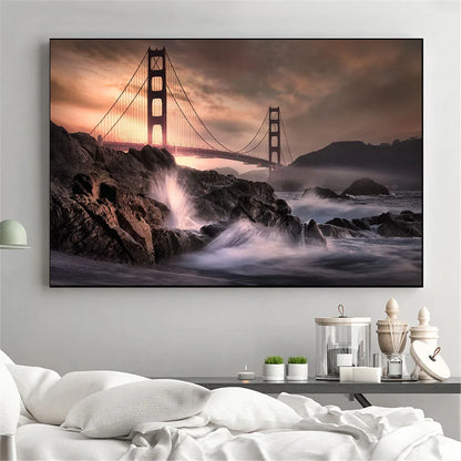 Canvas Wall Art San Francisco Golden Gate Puente