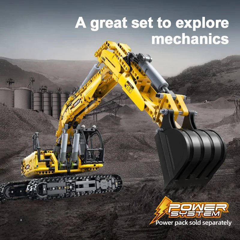 Pelle mécanique Grue Technique 1702Pcs Remote Control Engineering Building Blocks RC Excavator