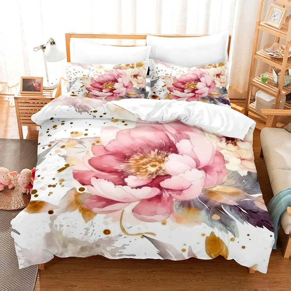 Floral V bedding set