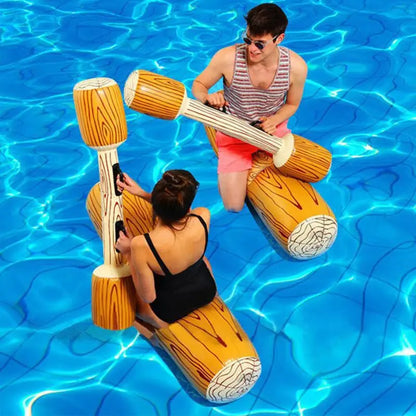 bouée combat piscine gonflable avec rames