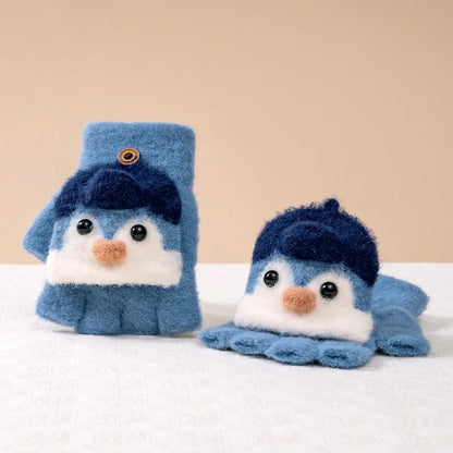 Gloves Cute Penguin Gloves Kids Warm 3-10Y
