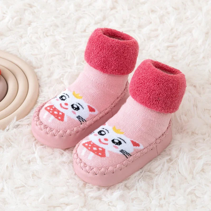 Chaussettes Pantoufles Bébé Antidérapantes – Souliers d’Intérieur Confortables