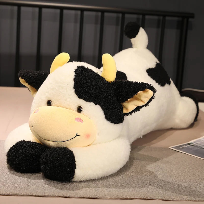 Peluche Vache Géante 90 cm – Coussin Doux et Moelleux pour Enfants