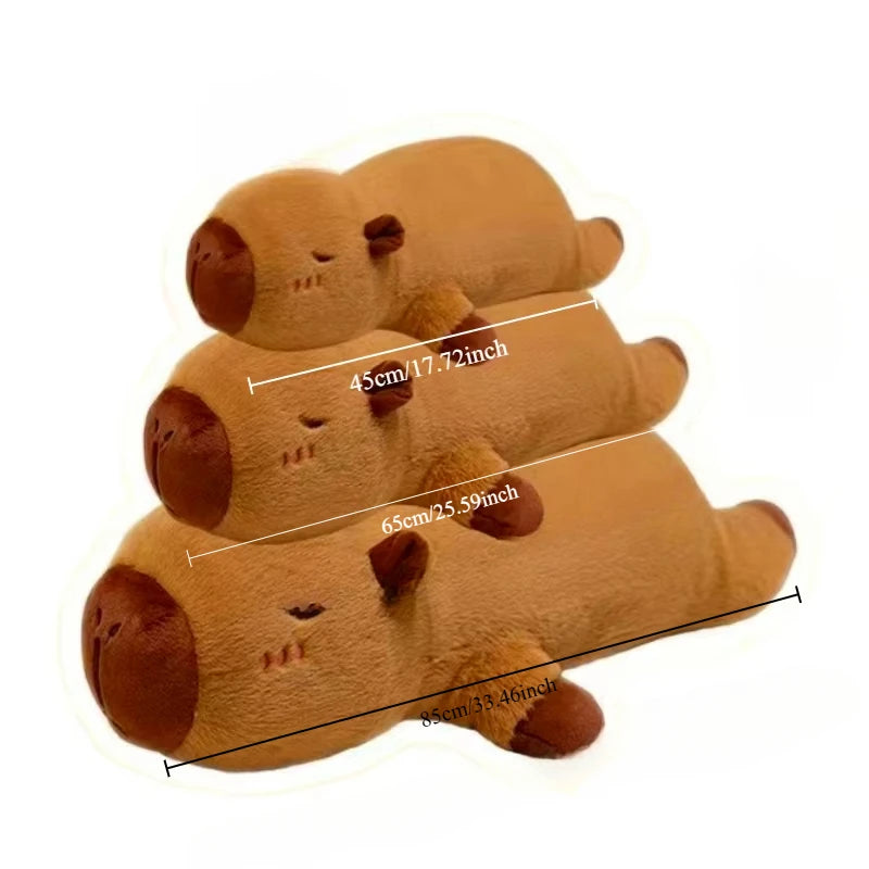 Peluche Capybara Kawaii Géante – Coussin Long Doux pour Enfant