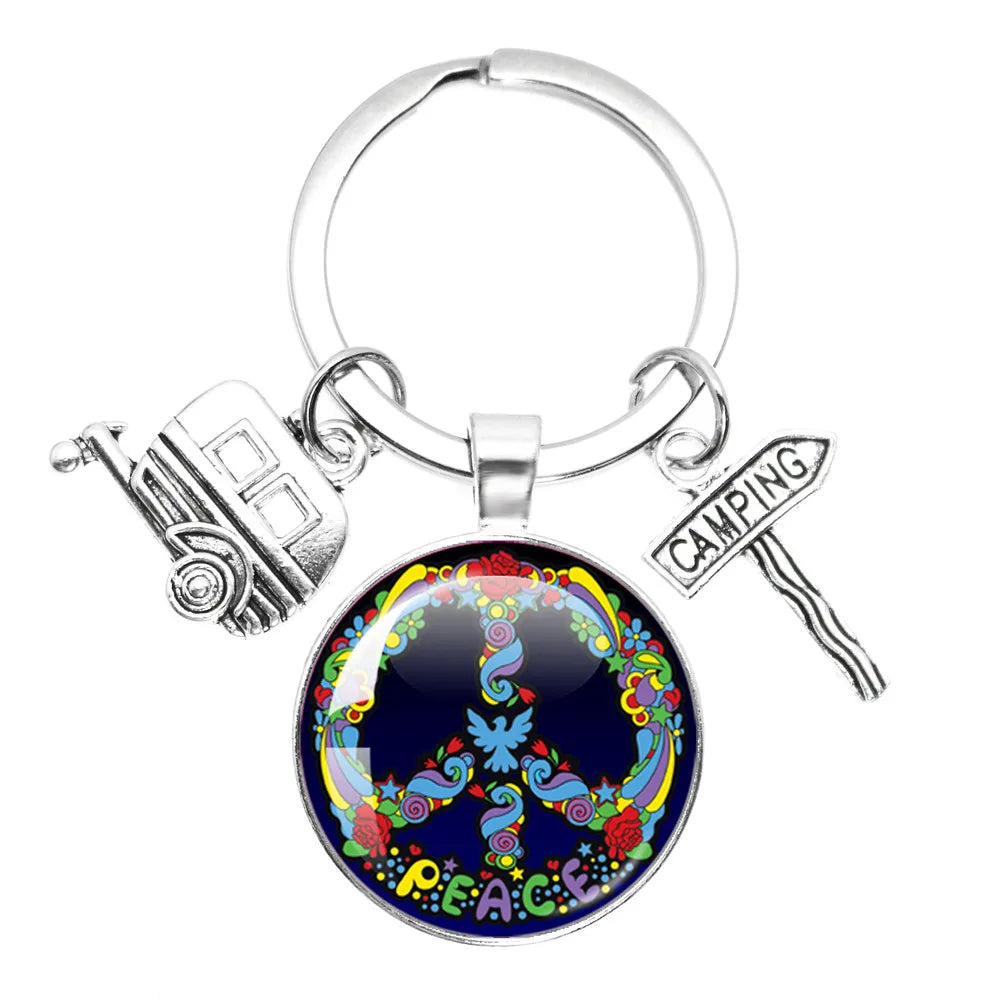 Porte clé Westfalia Vintage Hippie Peace