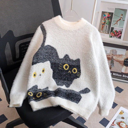 Gilet sweater Chat Fluffy
