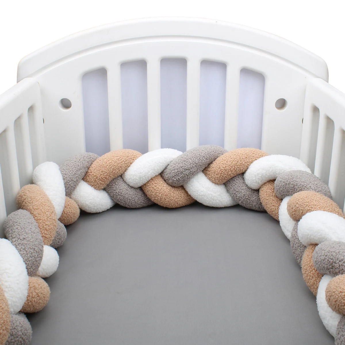 Contour de lit tressé à 3 nœuds en coton, accessoire textile décoratif