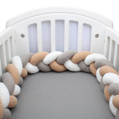 Contour de lit tressé à 3 nœuds en coton, accessoire textile décoratif