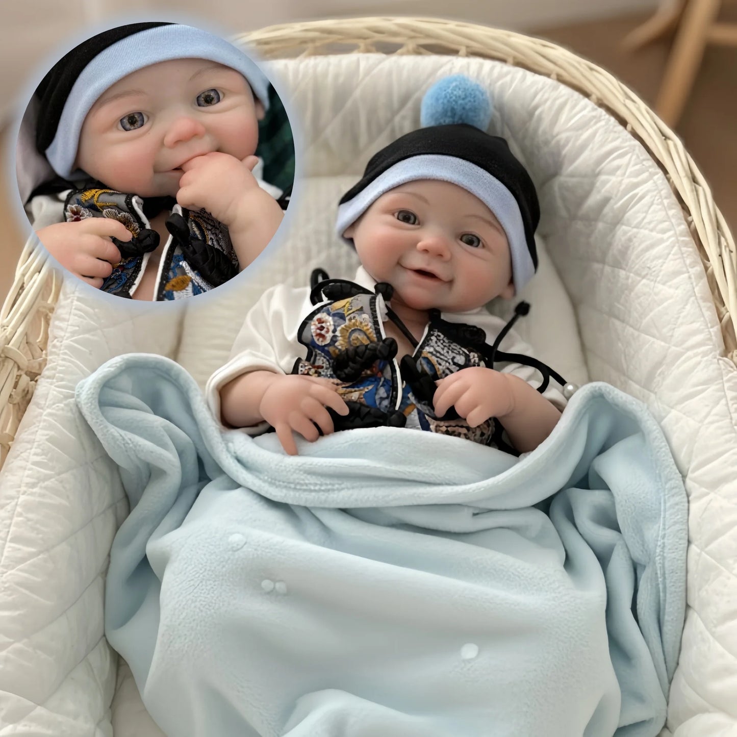 Poupée Reborn Doll Open Mouth Full Body Soft Premium Silicone Judith