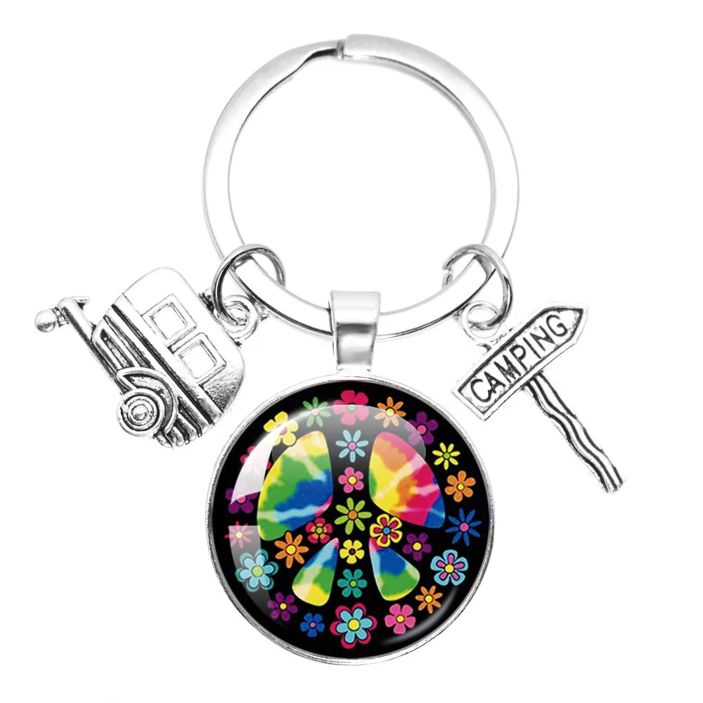 Porte clé Westfalia Vintage Hippie Peace