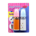 Magic Baby Bottles for Doll – Set of 2 Reborn Baby Bottles with Magic Milk and Juice