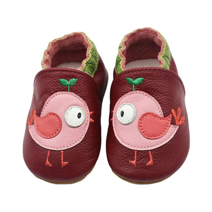 Mocassin anti-dérapant pour bébé cuir véritable