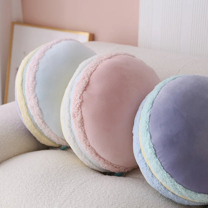 Coussin Macaron Rond – Coussin Déco Moelleux Style Pastel