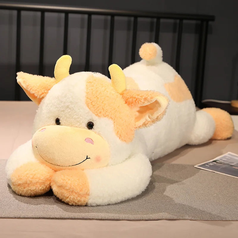 Peluche Vache Géante 90 cm – Coussin Doux et Moelleux pour Enfants