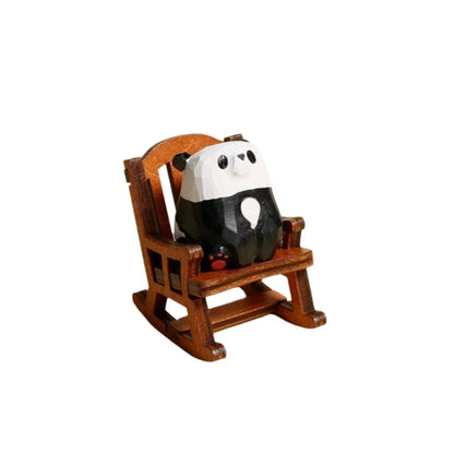 Figurine Ours en Bois Miniature – Décoration Table Originale et Cadeau Mignon