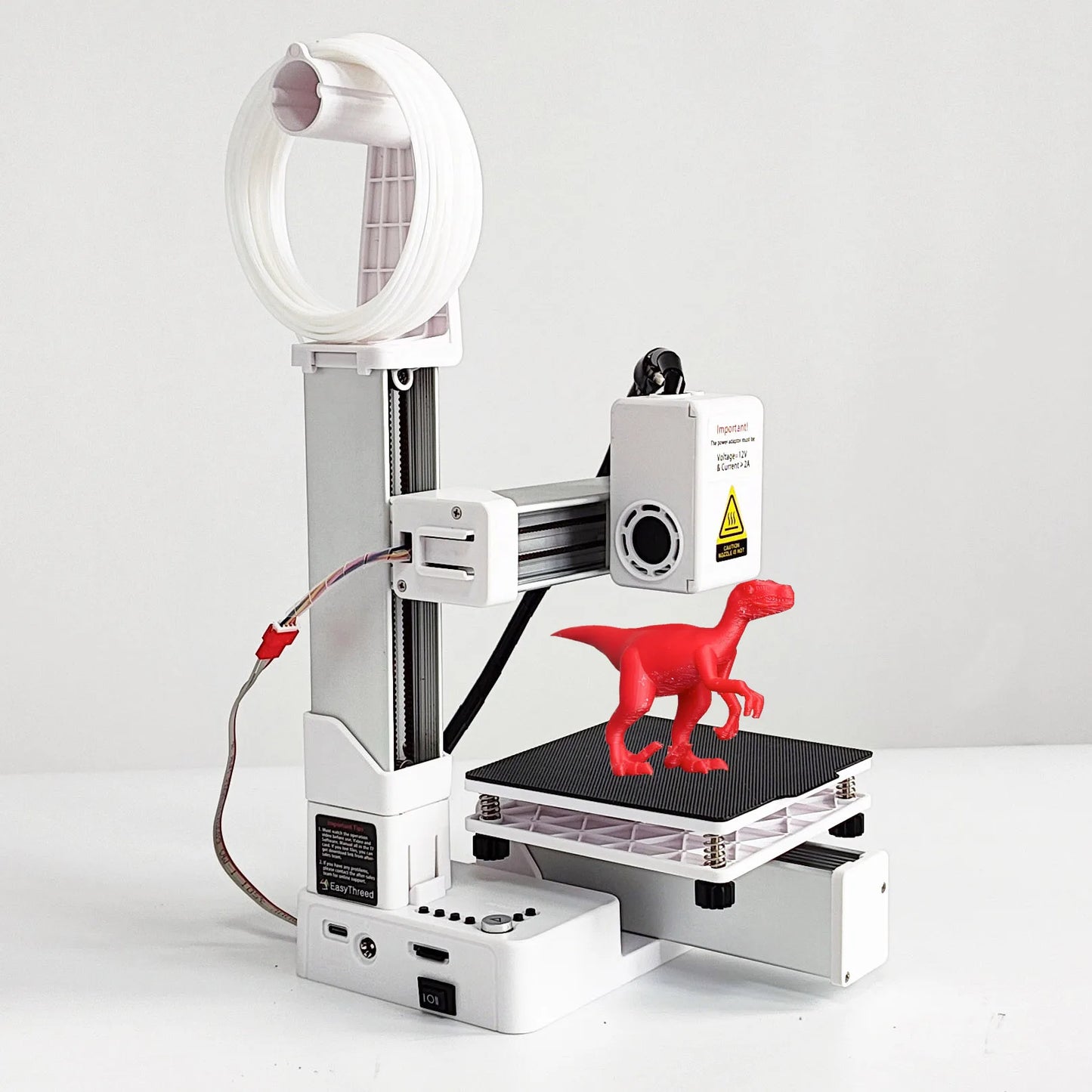 Imprimante 3D Compacte pour Débutants – Compatible PLA & TPU avec Adaptateur Inclus