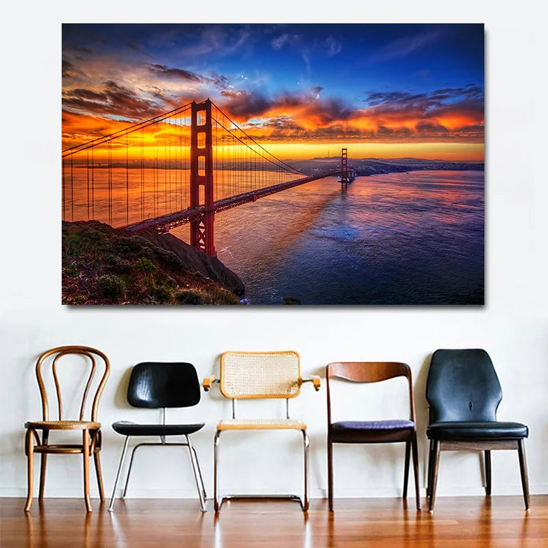 Canvas Wall Art San Francisco Golden Gate Puente
