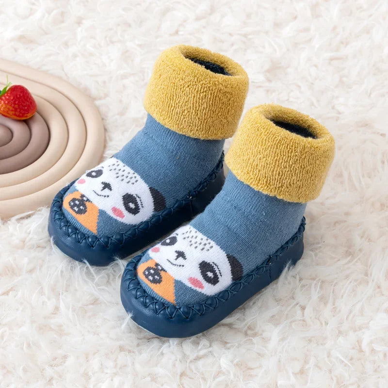 Chaussettes Pantoufles Bébé Antidérapantes – Souliers d’Intérieur Confortables