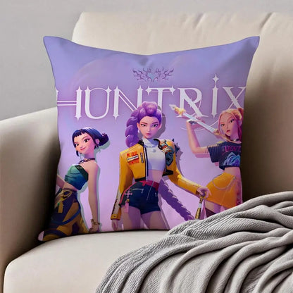 Housse de Coussin Style Anime Coloré Pop