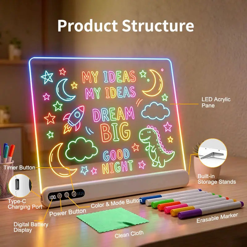Tablette à dessin LED pour enfants - photo 2