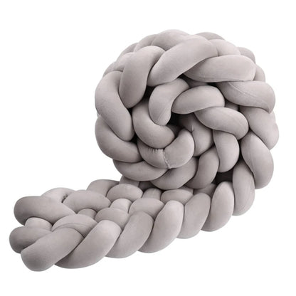 6-knot braided bed bumper – Stars Collection – Decorative textile accessory