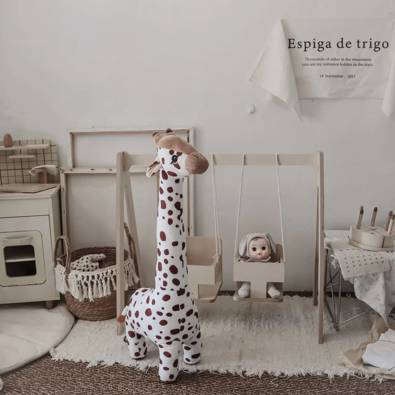 Peluche Girafe Géante – Compagnon Doux et Décoratif