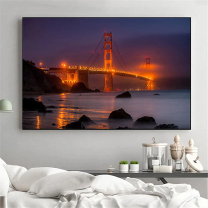 Canvas Wall Art San Francisco Golden Gate Puente