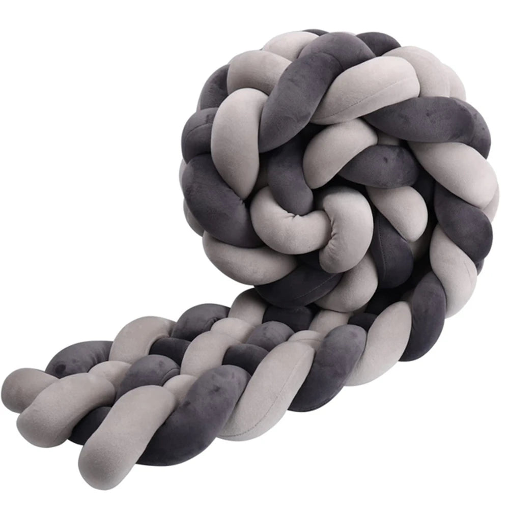 6-knot braided bed bumper – Stars Collection – Decorative textile accessory