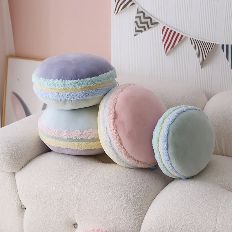 Coussin Macaron Rond – Coussin Déco Moelleux Style Pastel