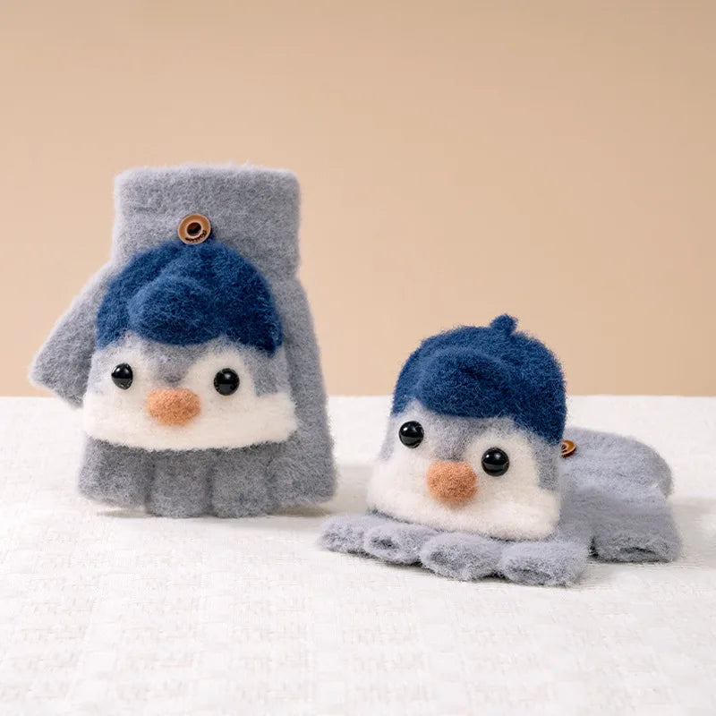 Gloves Cute Penguin Gloves Kids Warm 3-10Y