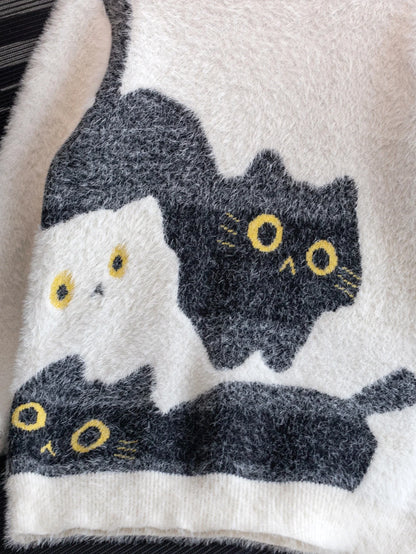 Gilet sweater Chat Fluffy