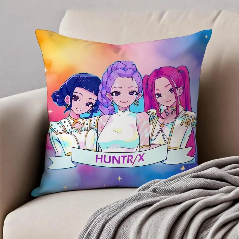 Housse de Coussin Style Anime Coloré Pop
