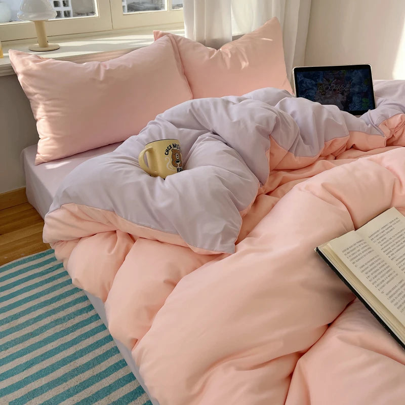 Ensemble de literie Colorful 100% Set 4pcs