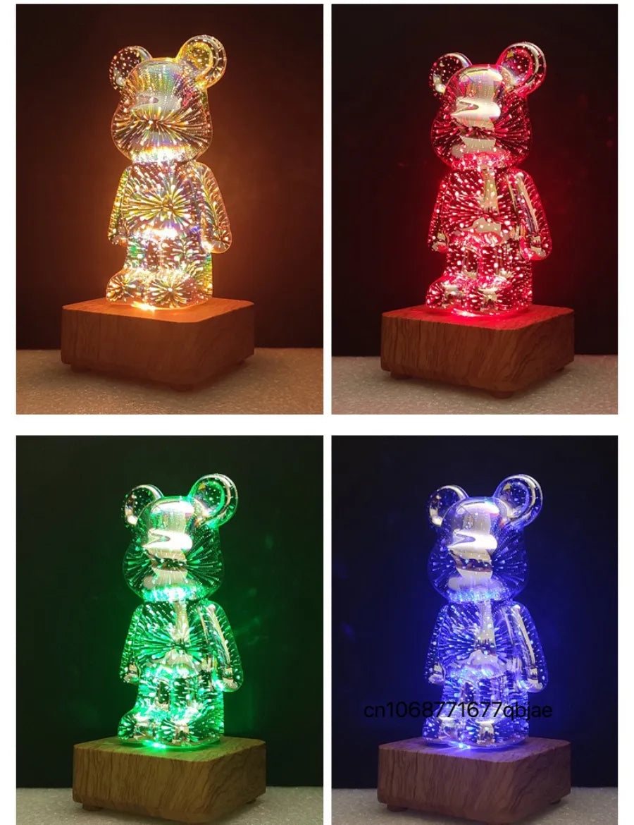 Lampe Bear 3D Fireworks Usb